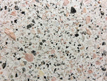 Macro Close-Up of Pale Gray Terrazzo Concrete