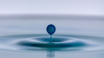 Macro Photography  of a  Water Droplet