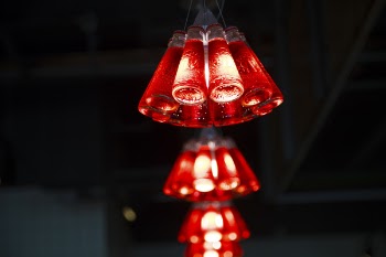 Macro Photography of Red Chandelier
