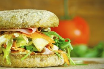 Macro Photography of Vegetable Filled Hamburger