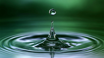 Macro Water Droplet with Conical Splash