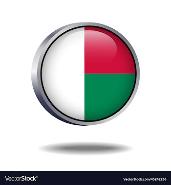 madagascar flag button