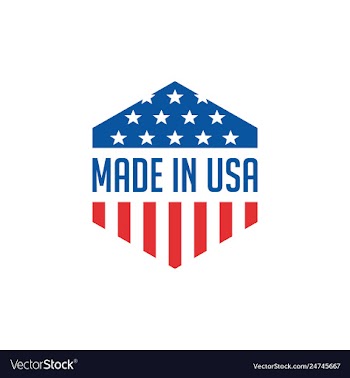 Made in usa icon concept badge design with blue vector image