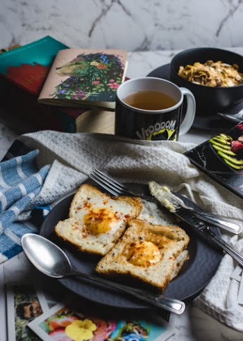 Made this image as part of a series that I used to make my food photography workshop poster. 
Trying to depict a cozy urban breakfast scene in this shot. 
This was shot using a single light source to camera right. The backdrops and surfaces are made by me using cheaply available materials in the art store.