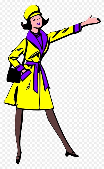 Mademoiselle Young Woman Elegant Transparent Image - Girl In A Coat Clipart