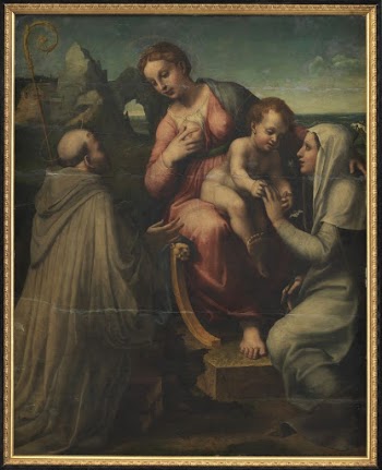 Madonna and Child between saints | Free Photo - rawpixel