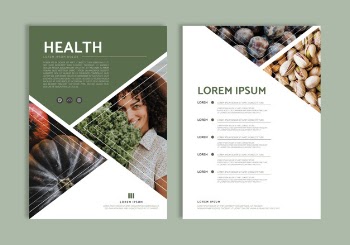 Magazine layout template Free Vector