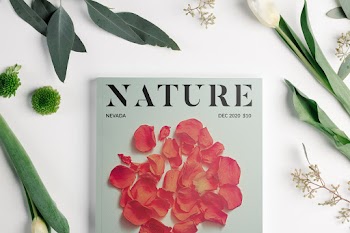 Magazine with Flowers Mockup nature nevada dec 2020 $10 
