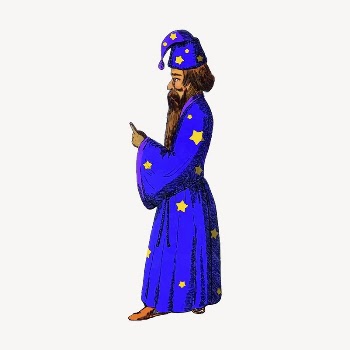 Mage collage element, ancient magician | Free Vector Illustration - rawpixel