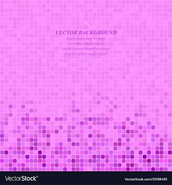 Magenta abstract pixel square mosaic background vector image