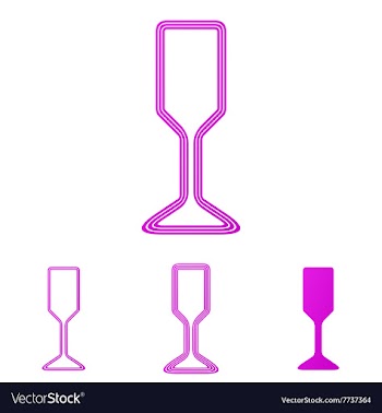 Magenta line bar logo design set vector image