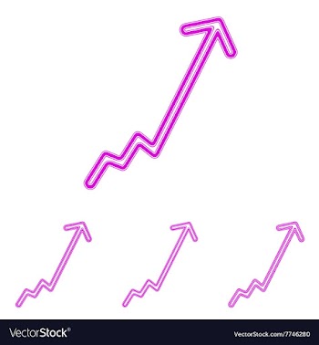 Magenta line business logo design set vector image
