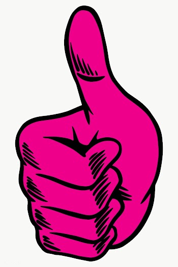 Magenta pink thumbs up sticker overlay design element  | Free  transparent png - 2358387