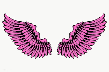 Magenta pink wings sticker overlay design element  | Free  transparent png - 2357521