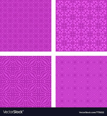 Magenta seamless pattern background set vector image