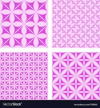Magenta seamless pattern background set vector image