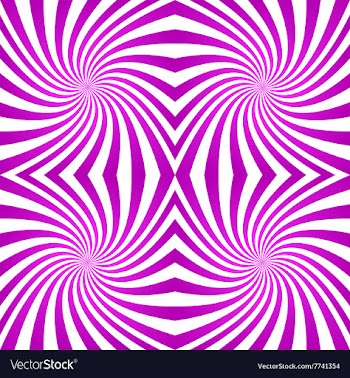 Magenta striped twirl pattern background vector image