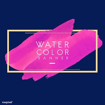 Magenta watercolor banner design vector | Free stock vector - 513073
