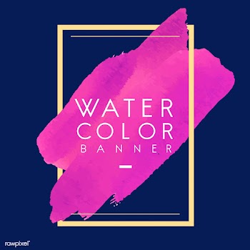 Magenta watercolor banner design vector | Free stock vector - 513074