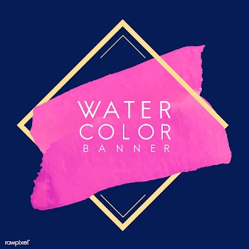 Magenta watercolor banner design vector | Free stock vector - 513077