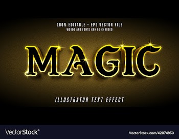magic 3d editable text effect