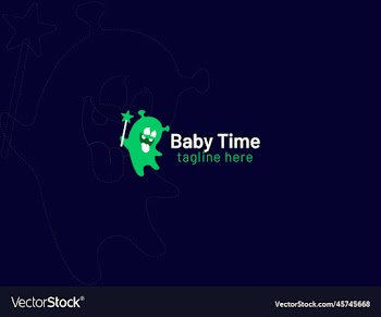 magic baby logo design - baby time free vec