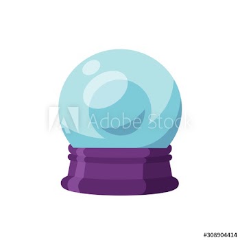 Magic ball flat vector illustration