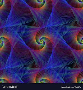 Magic galactic lights - seamless spiral pattern vector image