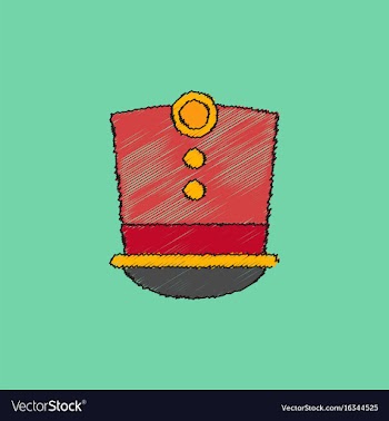 Magic hat in hatching style vector image