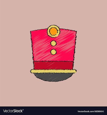 Magic hat in hatching style vector image