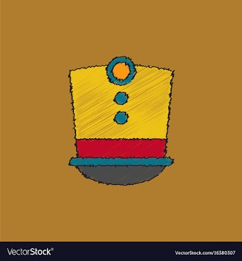 Magic hat in hatching style vector image
