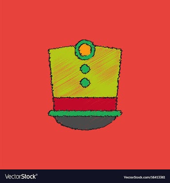 Magic hat in hatching style vector image