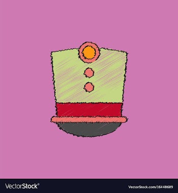 Magic hat in hatching style vector image