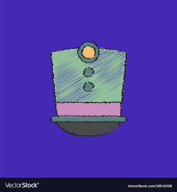 Magic hat in hatching style vector image