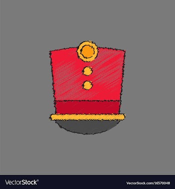 Magic hat in hatching style vector image