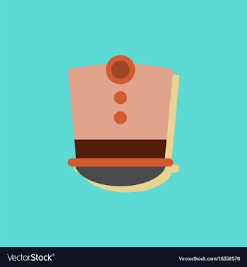 Magic hat in sticker style vector image