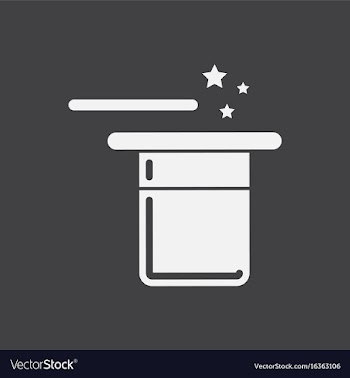 Magic hat with magic wand vector image