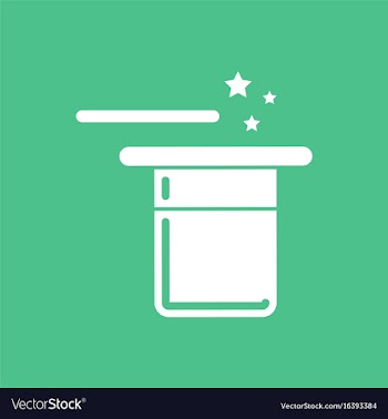 Magic hat with magic wand vector image