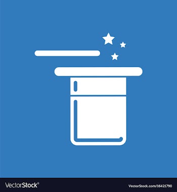 Magic hat with magic wand vector image
