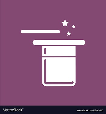 Magic hat with magic wand vector image