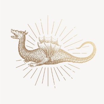 Magical dragon clipart, gold mythical | Free Photo Illustration - rawpixel