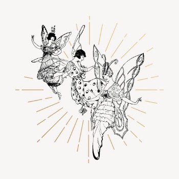 Magical fairies drawing, vintage fairy | Free PSD Illustration - rawpixel
