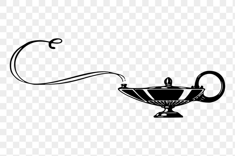 Magical lamp png sticker, vintage | Free PNG - rawpixel