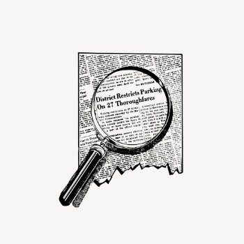 Magnifying glass drawing clipart, vintage | Free Vector - rawpixel
