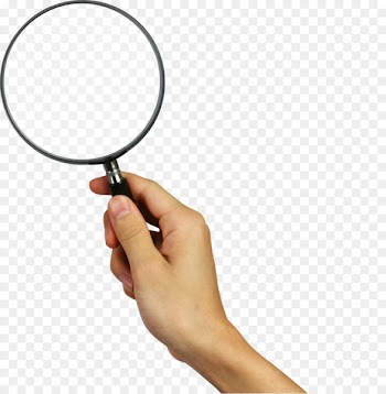 Magnifying glass Icon - Holding a magnifying glass 