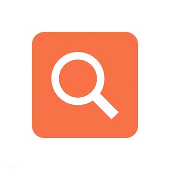 Magnifying glass on orange square graphic ill.. | Free stock vector - 429455
