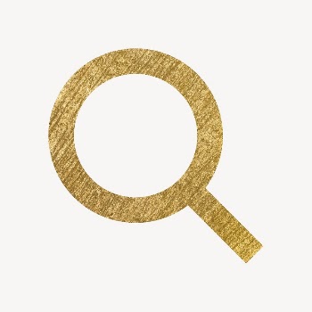 Magnifying glass, search icon, gold | Free Icons - rawpixel