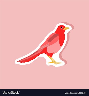 Magpie paper sticker on stylish background vector image