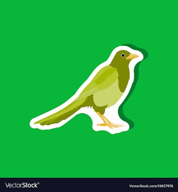 Magpie paper sticker on stylish background vector image