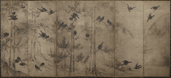 Magpies on pine, blackbirds on grey | Free Photo - rawpixel